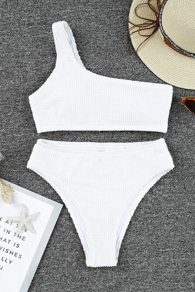 Single Shoulder Bikini Set - AMVIM