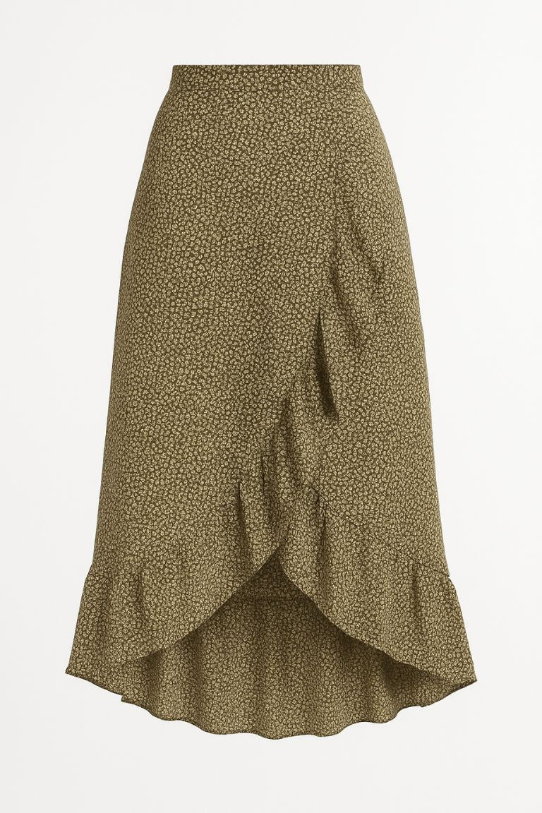 Skirt satin pleated high waist elegant midi for events - AMVIM