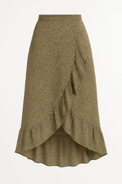 Skirt satin pleated high waist elegant midi for events - AMVIM