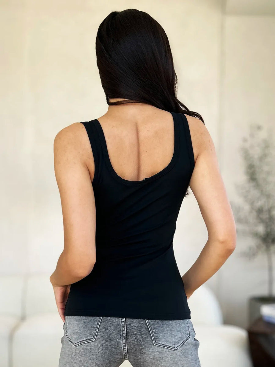 Sleeveless Fitted Work Top for Women – Layering Camisole Tank - AMVIM