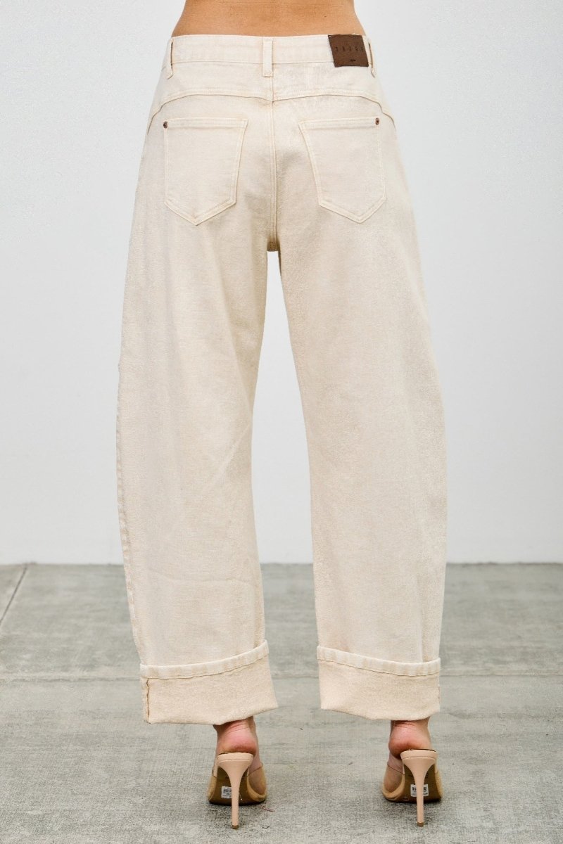 Stretch Denim Jeans – High Waist Barrel Leg - Saige Denim Women&