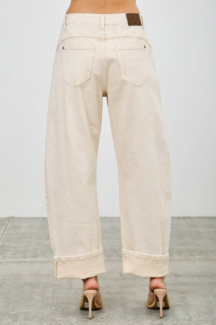 Stretch Denim Jeans – High Waist Barrel Leg - Saige Denim Women&