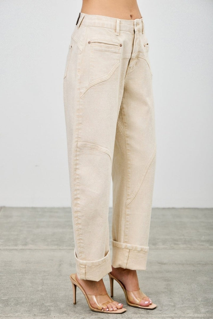 Stretch Denim Jeans – High Waist Barrel Leg - Saige Denim Women&