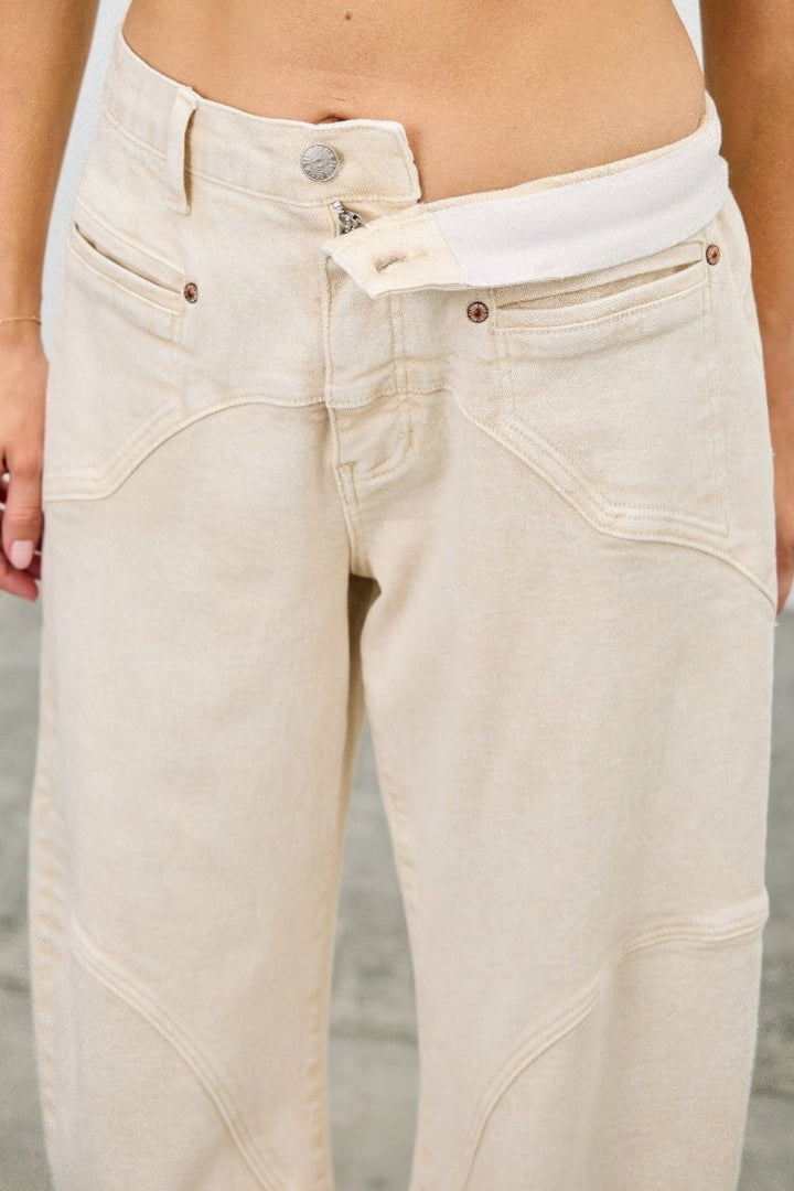 Stretch Denim Jeans – High Waist Barrel Leg - Saige Denim Women&