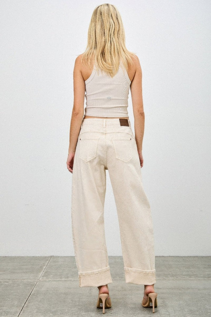 Stretch Denim Jeans – High Waist Barrel Leg - Saige Denim Women&