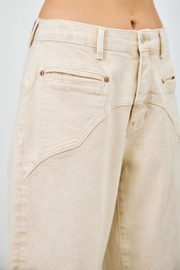 Stretch Denim Jeans – High Waist Barrel Leg - Saige Denim Women&