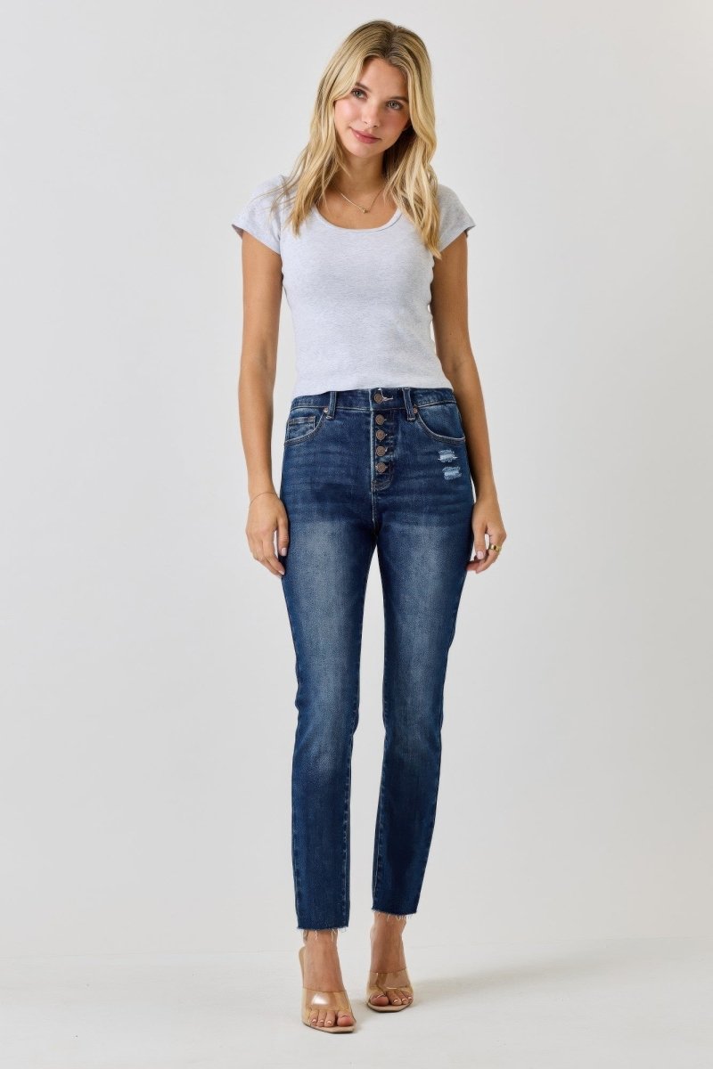 Stretch Denim Jeans – High Waist Skinny Fit - Saige Denim Women&