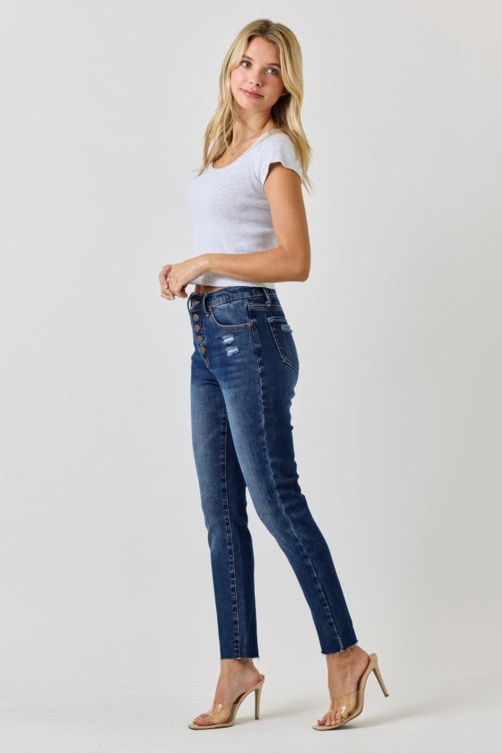 Stretch Denim Jeans – High Waist Skinny Fit - Saige Denim Women&