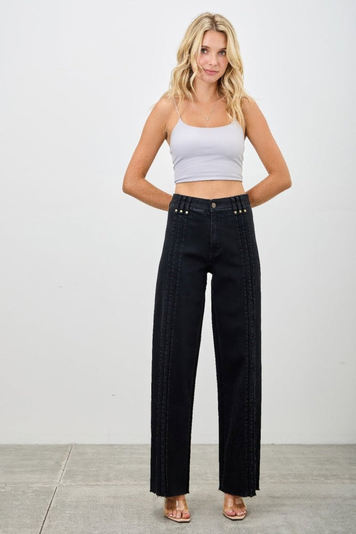 Stretch Denim Jeans – High Waist Straight - Leg Fit - Saige Denim Women&