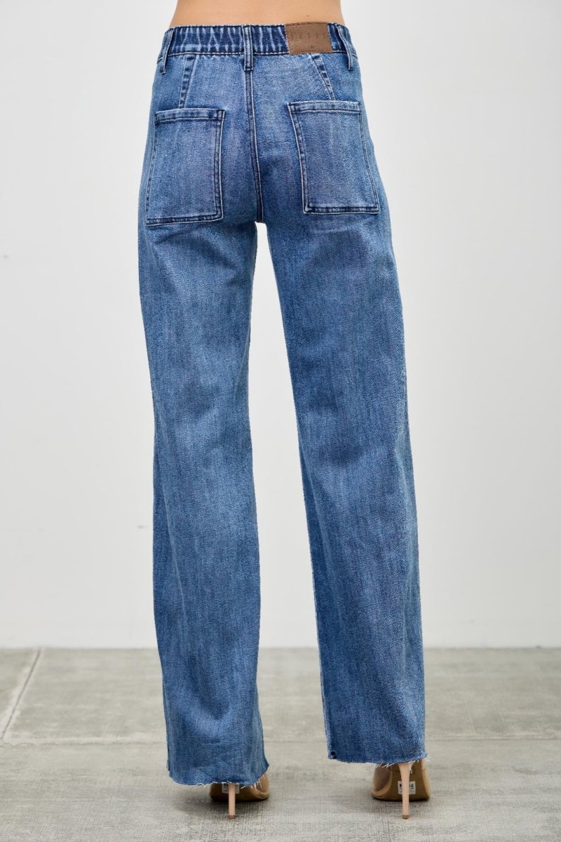 Stretch Denim Jeans – High Waist Straight - Leg Fit - Saige Denim Women&