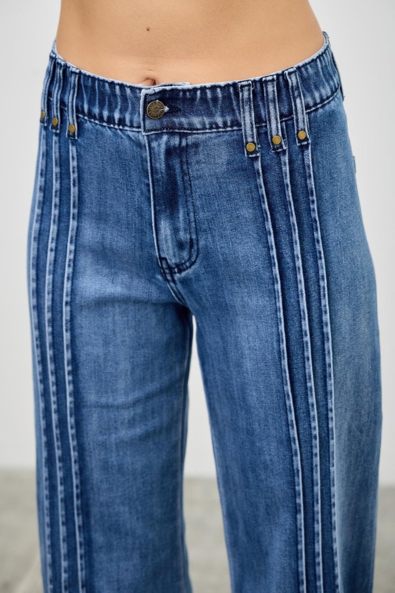 Stretch Denim Jeans – High Waist Straight - Leg Fit - Saige Denim Women&