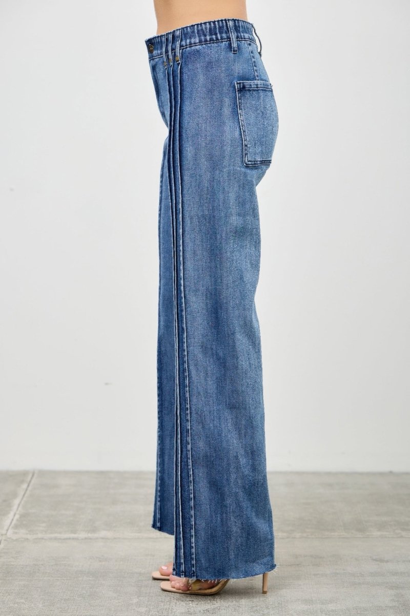 Stretch Denim Jeans – High Waist Straight - Leg Fit - Saige Denim Women&