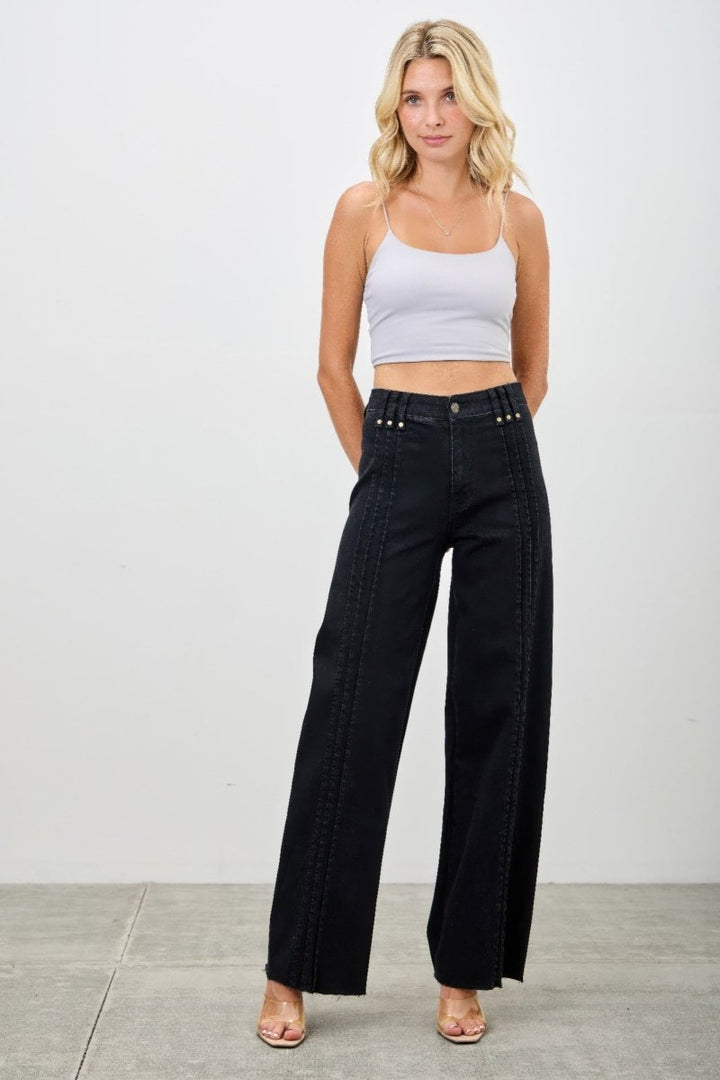 Stretch Denim Jeans – High Waist Straight - Leg Fit - Saige Denim Women&
