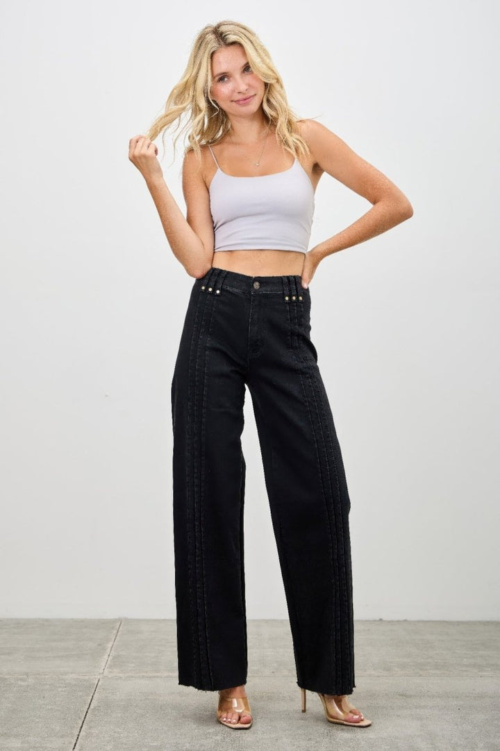 Stretch Denim Jeans – High Waist Straight - Leg Fit - Saige Denim Women&