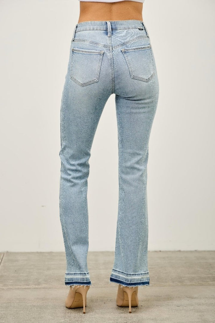 Stretch Denim Jeans – Mid Rise Flare Fit - Saige Denim Women&