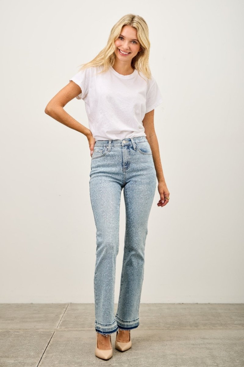 Stretch Denim Jeans – Mid Rise Flare Fit - Saige Denim Women&