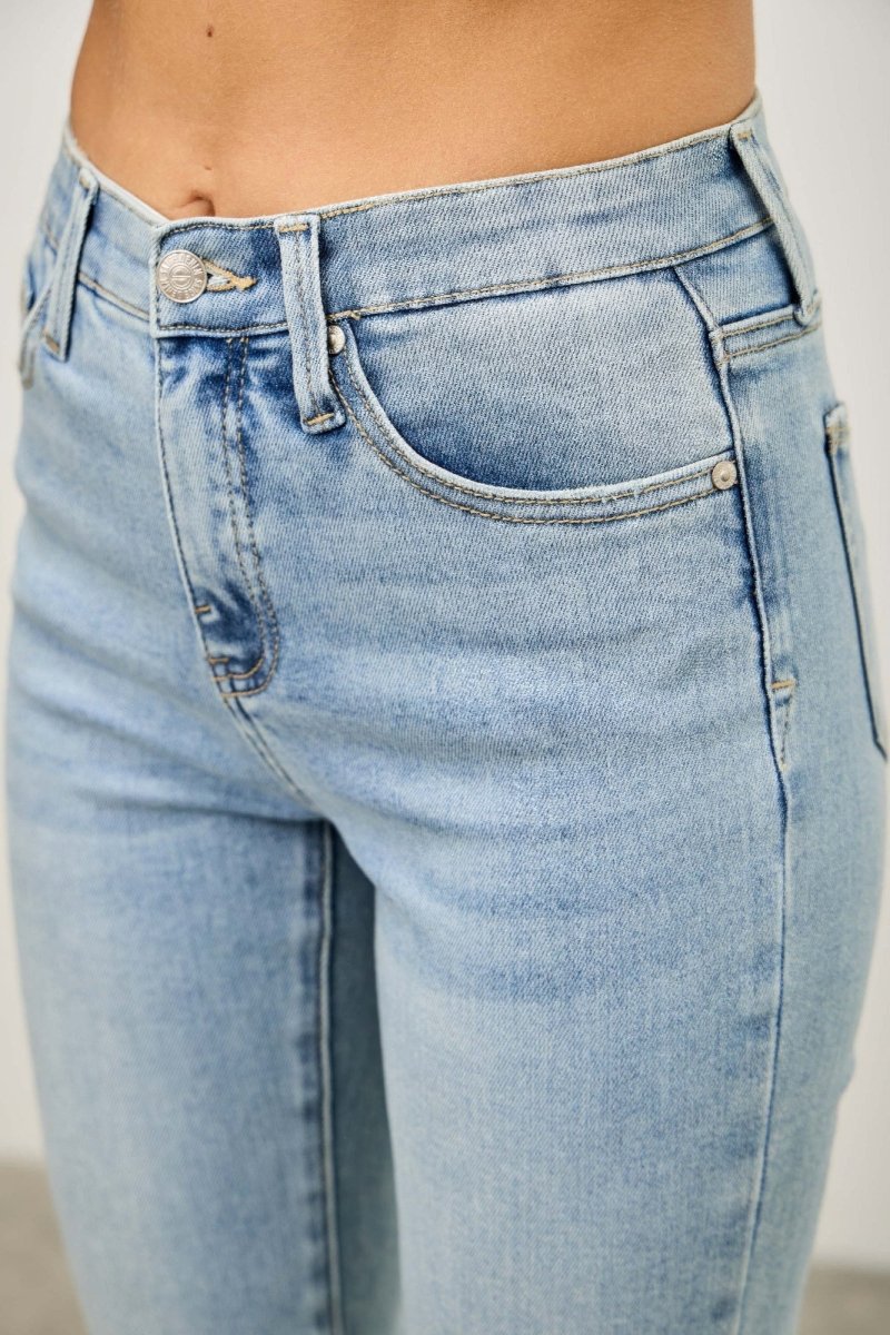 Stretch Denim Jeans – Mid Rise Flare Fit - Saige Denim Women&