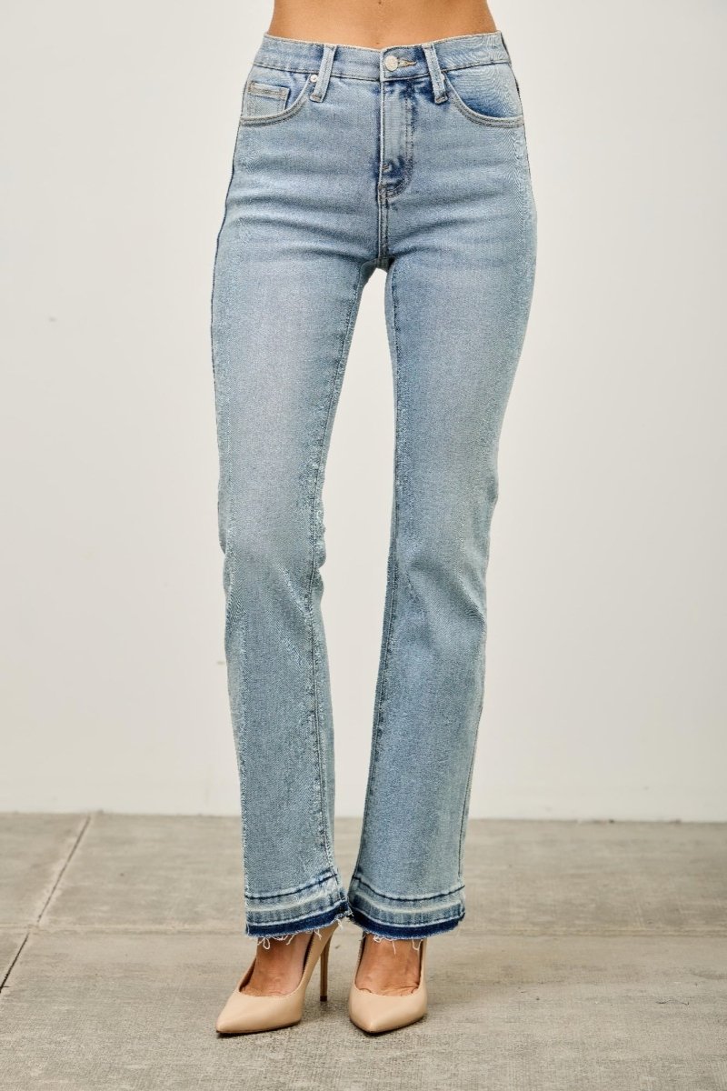 Stretch Denim Jeans – Mid Rise Flare Fit - Saige Denim Women&