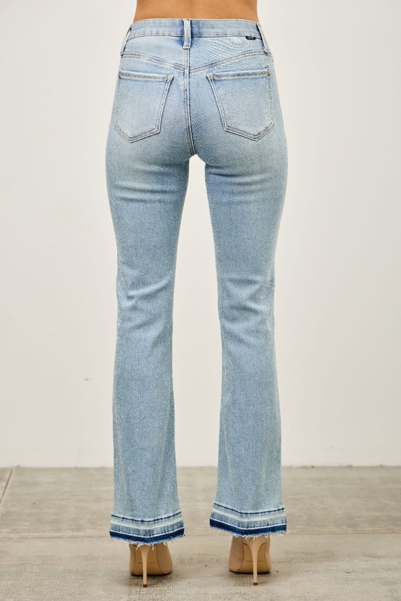 Stretch Denim Jeans – Mid Rise Flare Fit - Saige Denim Women&