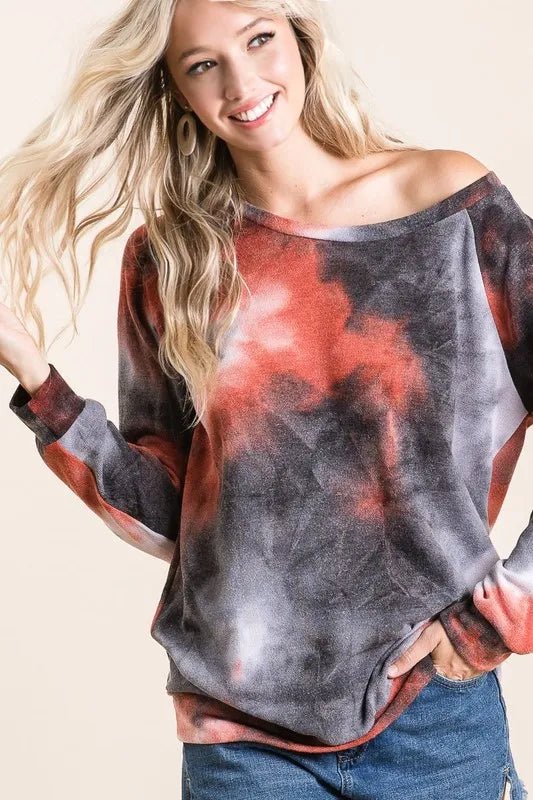 Sweater Knit Oversized Pullover Top - AMVIM