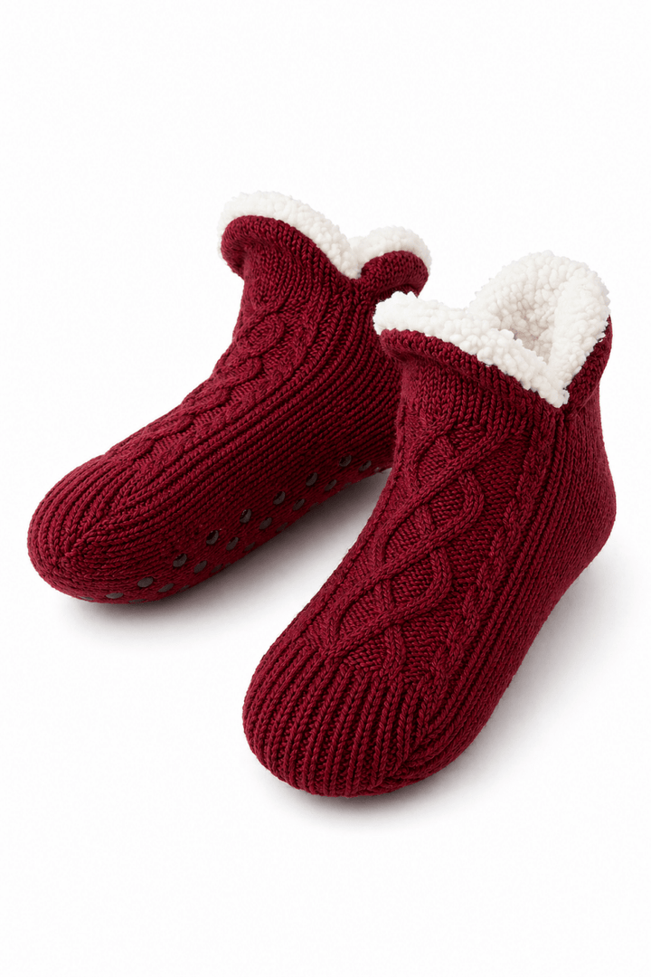 Thermal Non - Slip Socks - Cozy Fleece Lined Winter Women&