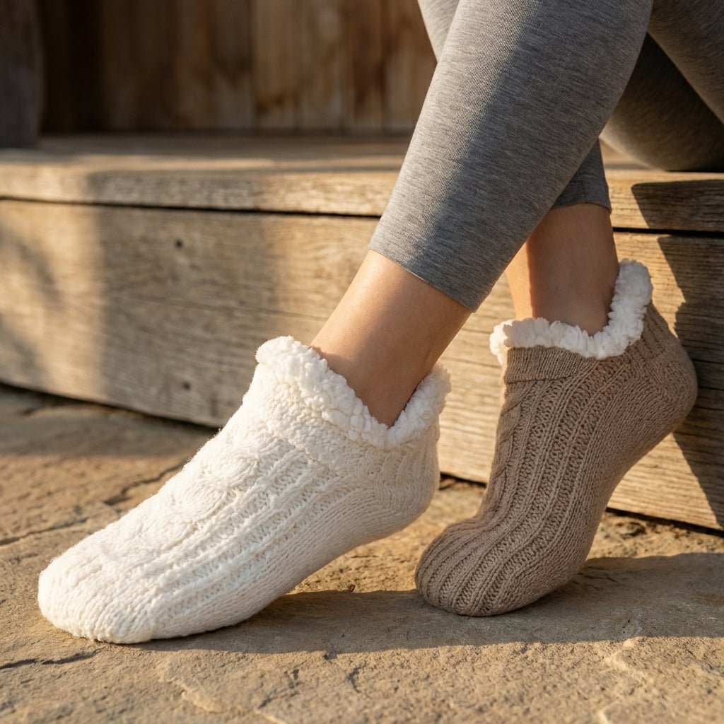 Thermal Non - Slip Socks - Cozy Fleece Lined Winter Women&