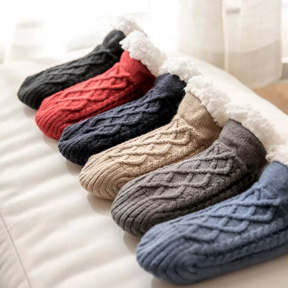 Thermal non - slip socks for home comfort and winter use - AMVIM