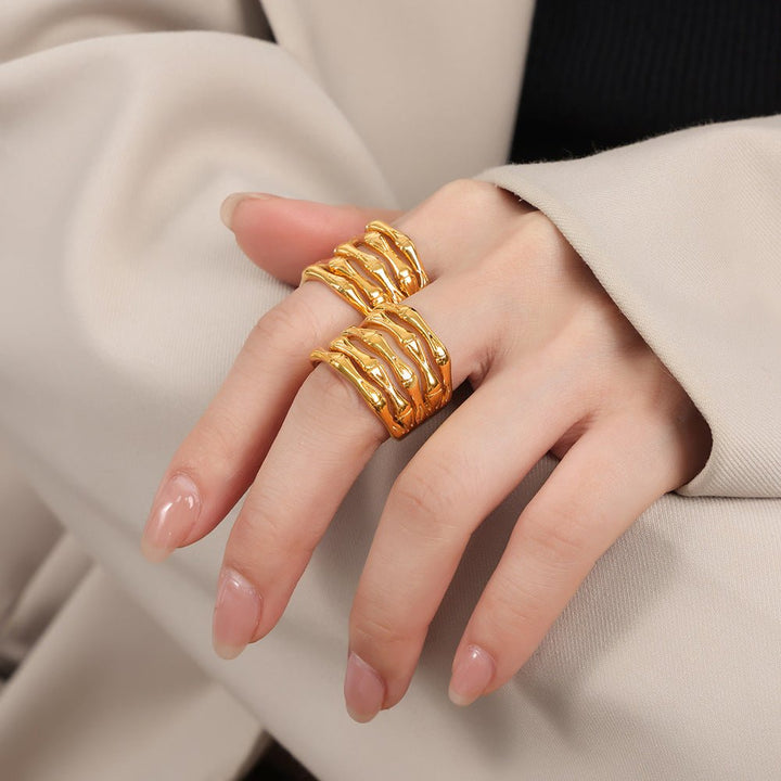 Titanium Steel Multi-Layered Ring - Minimalist Band Women&