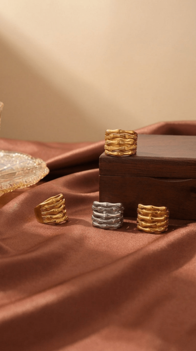 Titanium Steel Multi - Layered Ring - Minimalist Band Women&