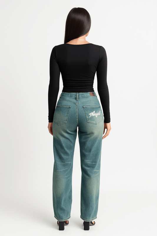 Top Black Polyester‑Elastane Slim Square‑Neck Top - AMVIM
