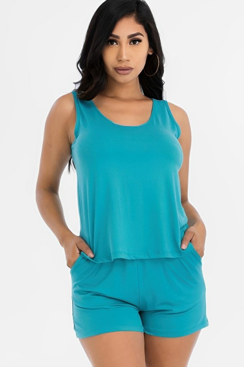 Top Comfy Tank &amp; Shorts Set - AMVIM