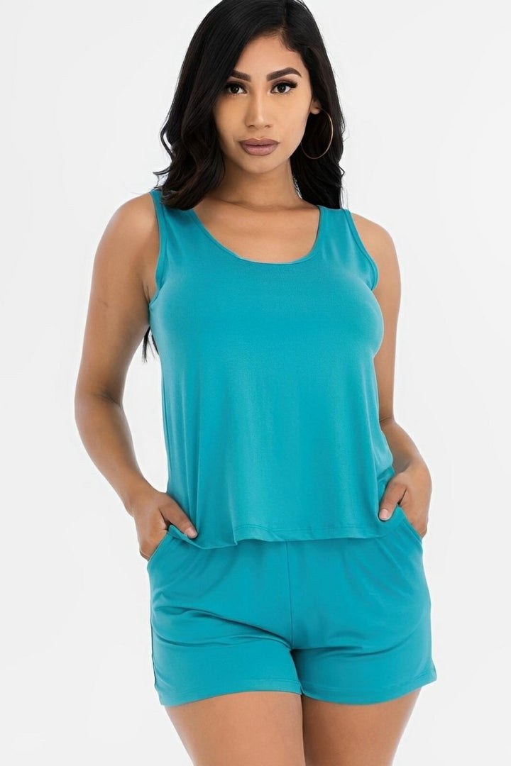 Top Comfy Tank &amp; Shorts Set - AMVIM