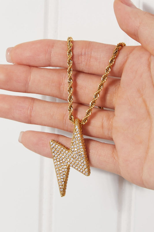 Twisted Chain Cubic Zirconia Necklace for Elegant Looks - AMVIM