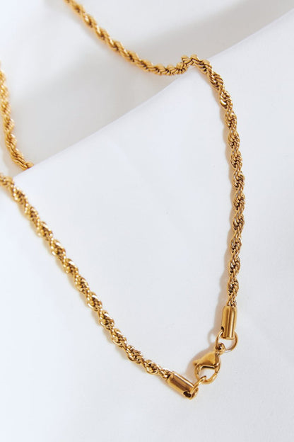 Twisted Chain Cubic Zirconia Necklace for Elegant Looks - AMVIM