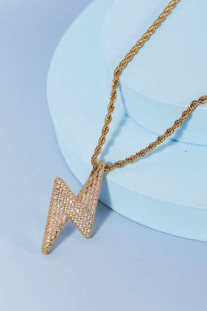 Twisted Chain Cubic Zirconia Necklace for Elegant Looks - AMVIM