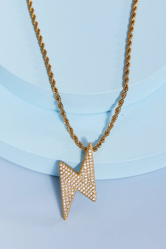 Twisted Chain Cubic Zirconia Necklace for Elegant Looks - AMVIM