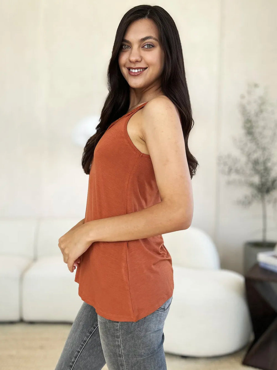 V - Neck Lace Trim Tank Top For Layered Everyday Wear - AMVIM