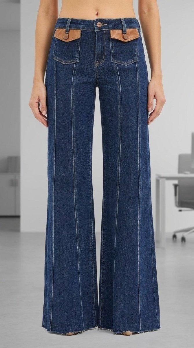 Women's Denim Jeans Pants – High Waist Wide - Leg - AMVIM