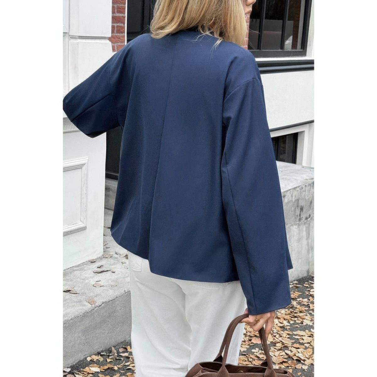 Women's Double Breasted V Neck Trench Coat - AMVIM