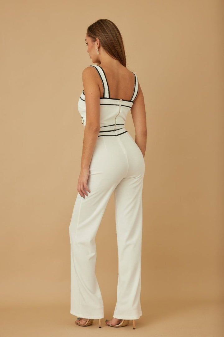 Women’s Fitted Contrast Two Piece Set – Long Sleeve &amp; Skirt - AMVIM
