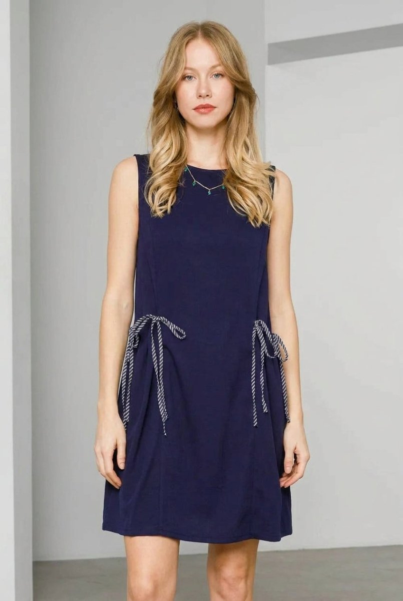 Women's Sleeveless Tank Dress – Round Neck Relaxed Fit - AMVIM