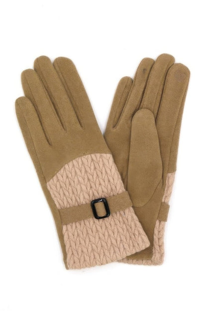 Women's Smart Touch Cable Knit Winter Gloves - AMVIM