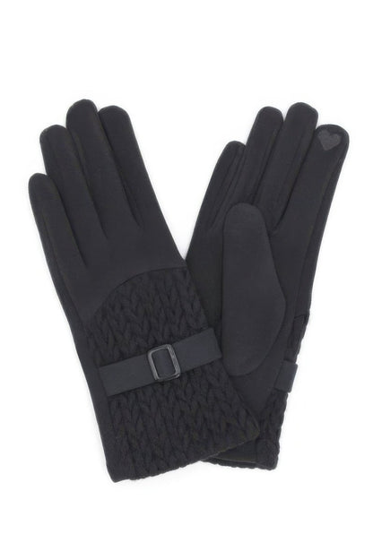 Women's Smart Touch Cable Knit Winter Gloves - AMVIM