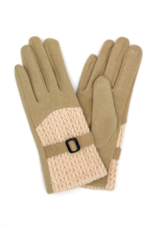 Women's Smart Touch Cable Knit Winter Gloves - AMVIM
