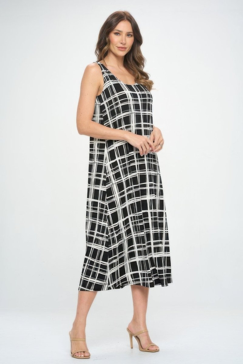 Women's Soft Sleeveless Round - Neckline Maxi Dress - AMVIM