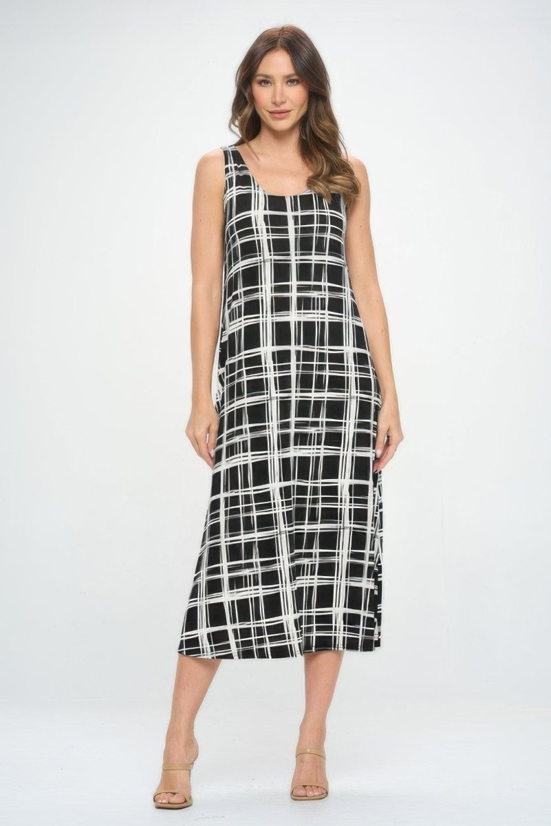 Women's Soft Sleeveless Round - Neckline Maxi Dress - AMVIM