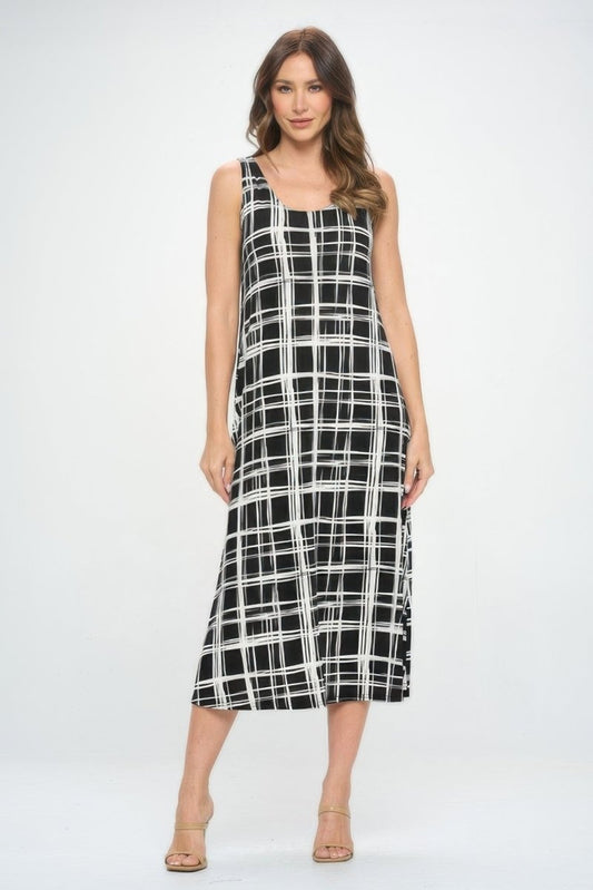 Women's Soft Sleeveless Round - Neckline Maxi Dress - AMVIM