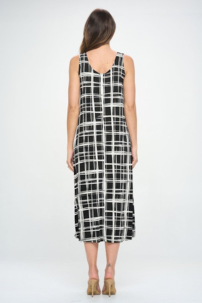 Women's Soft Sleeveless Round - Neckline Maxi Dress - AMVIM