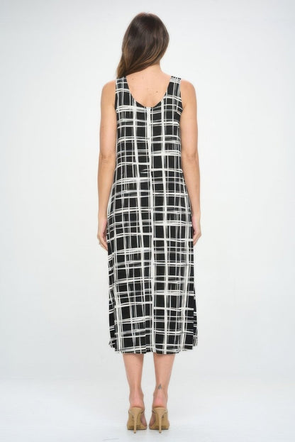 Women's Soft Sleeveless Round - Neckline Maxi Dress - AMVIM