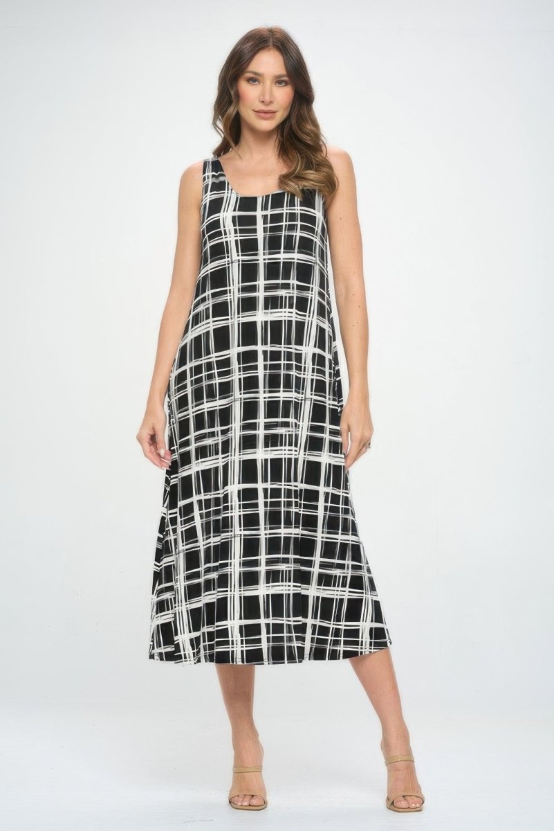 Women's Soft Sleeveless Round - Neckline Maxi Dress - AMVIM